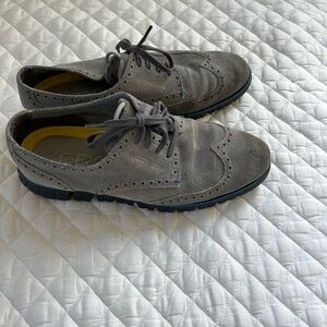 Cole Haan Gray Oxfords Suede zero grand